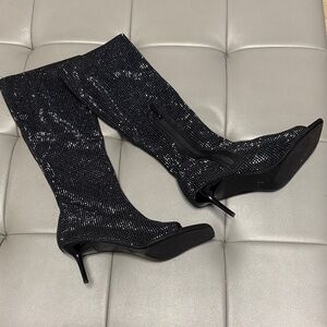 Zara Elegant Black Stiletto Boots